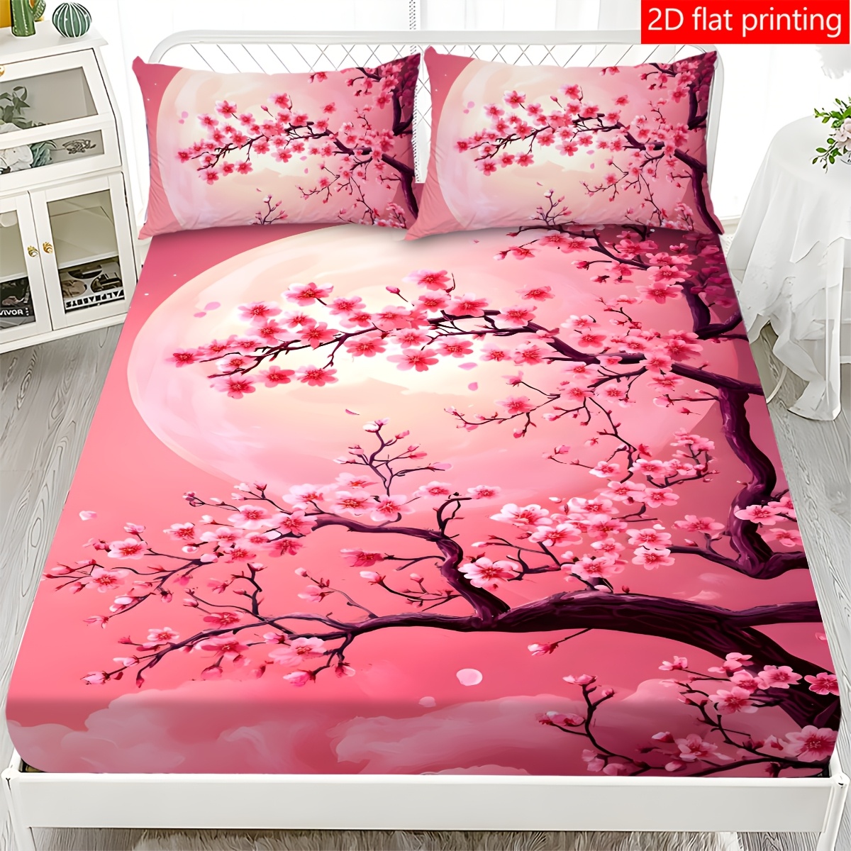 Baby Nursery Tree - Pink Moon Cherry Blossom Tree Pattern