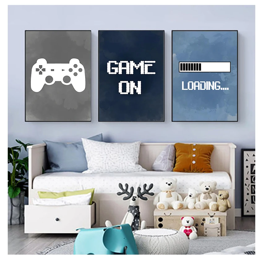 Baby Nursery Wall Art - Nursery Boys Wall Decor , Gaming