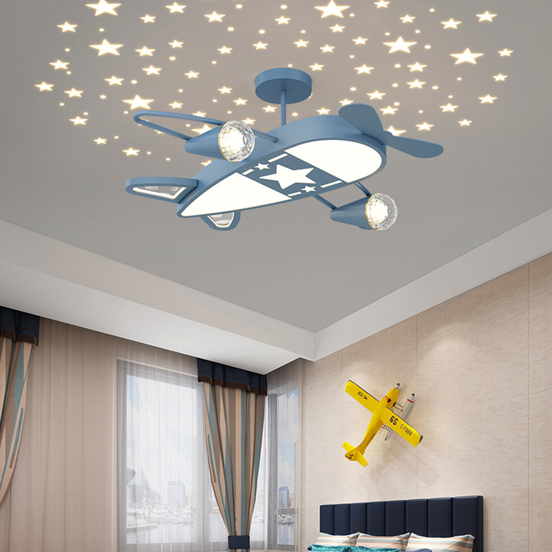 Baby Nursery Ceiling Light - Starry Sky Airplane Light Romantic Children's
