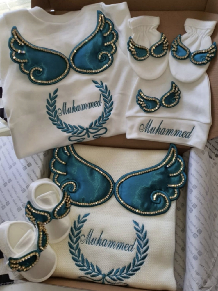 Baby Nursery Bedding Sets - Dollbling Hospital Exit 5pcs Embroidery Name