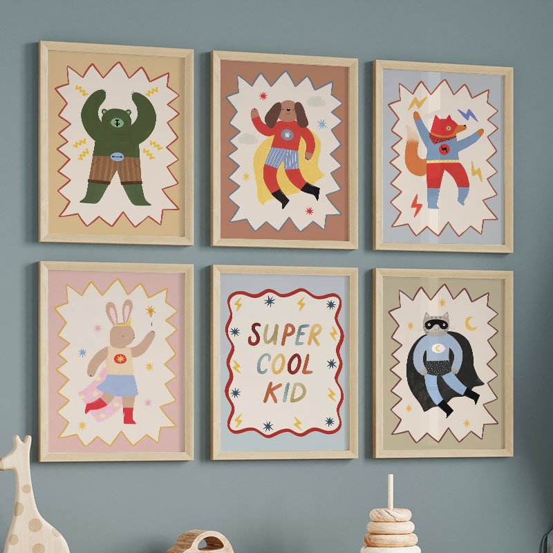 Baby Nursery Kids - Funny Cartoon Super Cool Kid Nursery