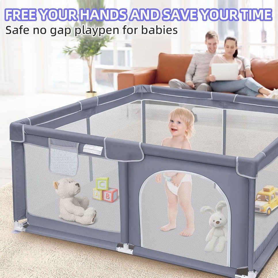 Baby Playpen, Extra Large Play - Baby Gate Extra Wide 评论和价格