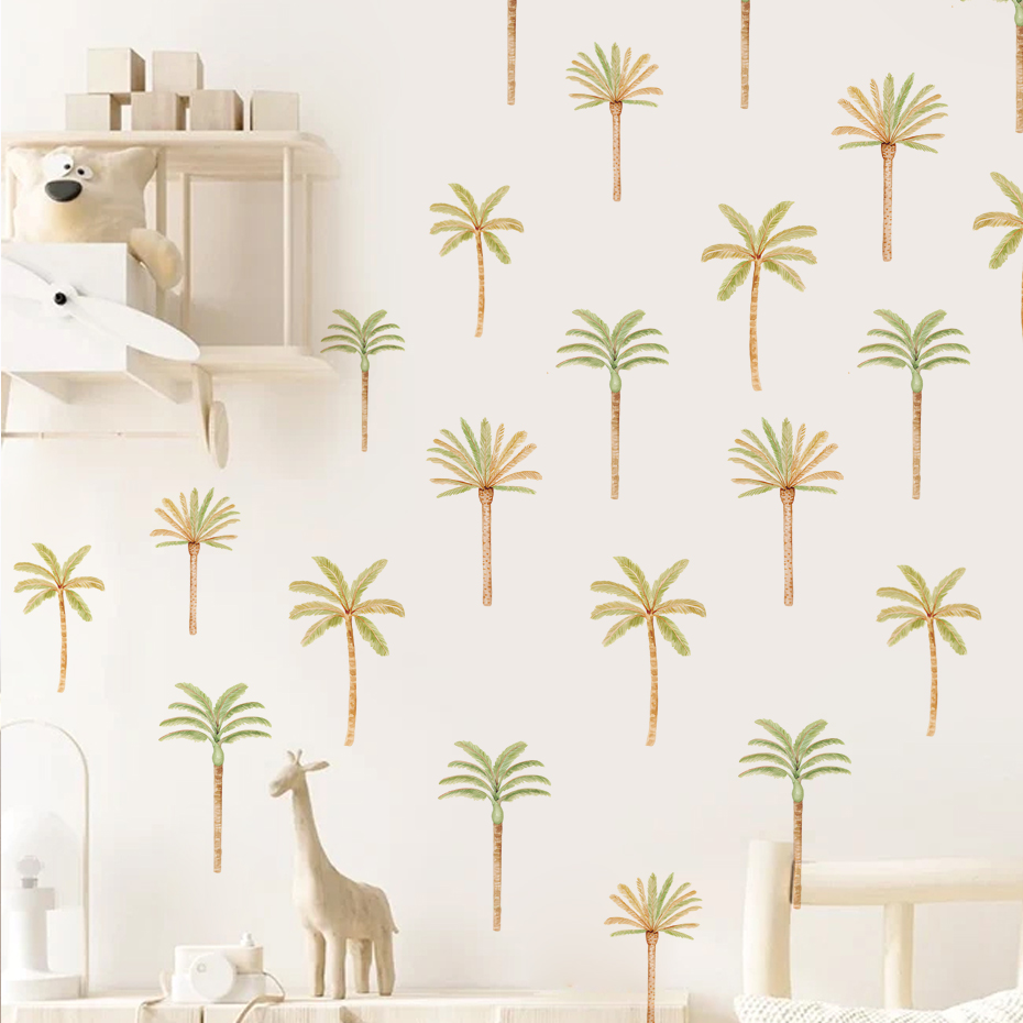 Boho Coconut Palm Tree Wall St - Baby Nursery Tree 评论和价格