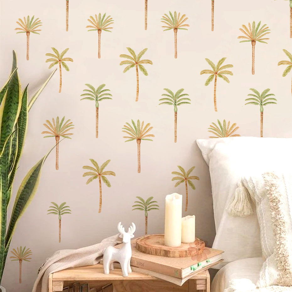 Boho Coconut Palm Tree Wall St - Baby Nursery Tree 评论和价格