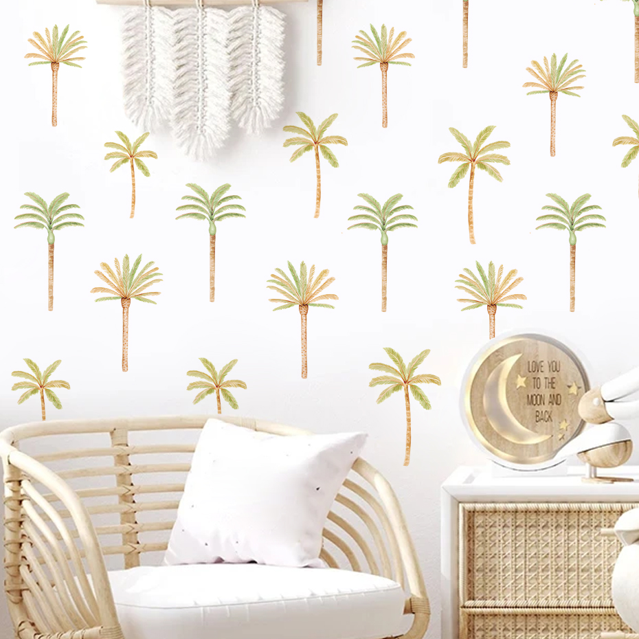 Boho Coconut Palm Tree Wall St - Baby Nursery Tree 评论和价格