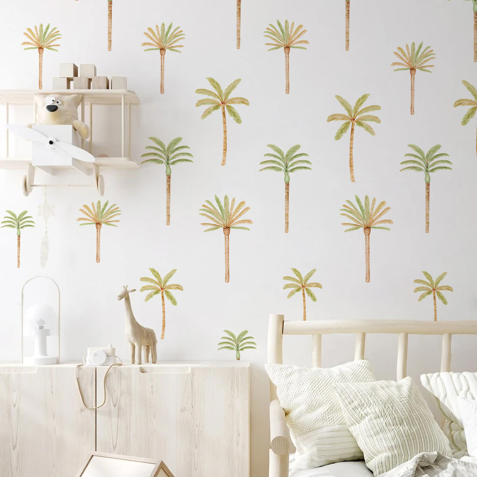 Boho Coconut Palm Tree Wall St - Baby Nursery Tree 评论和价格