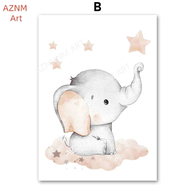 Elephant Balloon Rainbow Moon  - Baby Nursery Kids 评论和价格