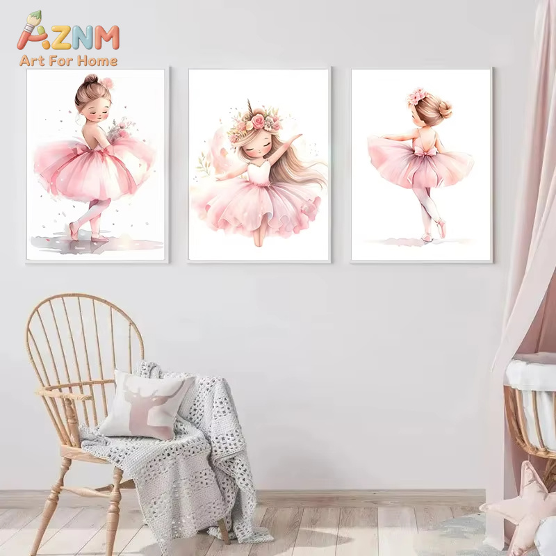 1PC,Pink Ballerina Girl Unicor - Baby Nursery Pink 评论和价格