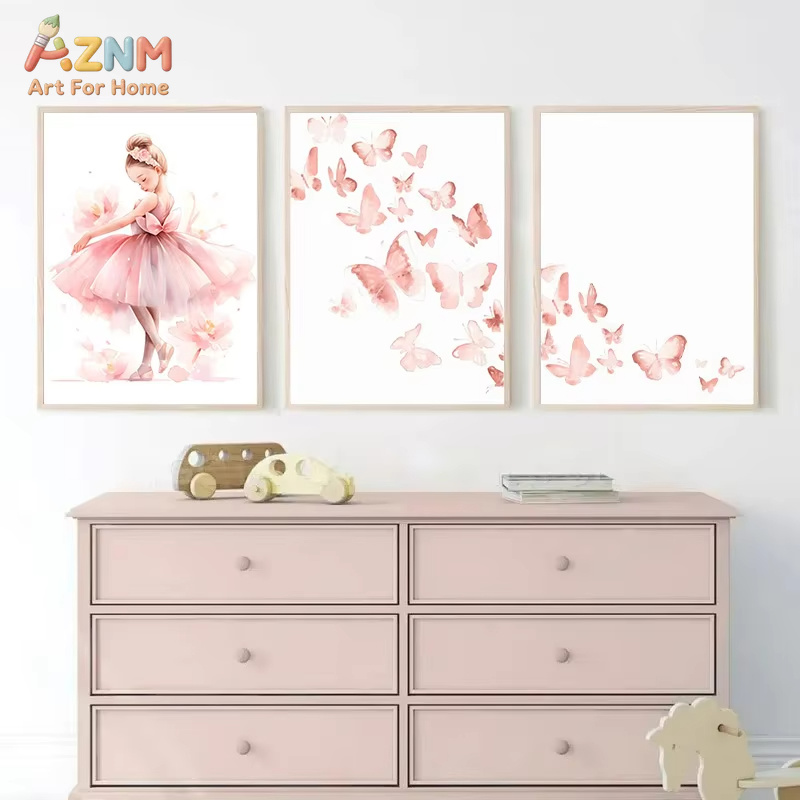1PC,Pink Ballerina Girl Unicor - Baby Nursery Pink 评论和价格