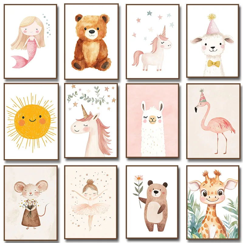 Pink Ballerina with Stars Unic - Baby Nursery Pink 评论和价格