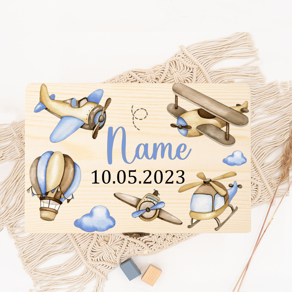 Personalized Baby Wooden Memor - Baby Keepsake Box 评论和价格