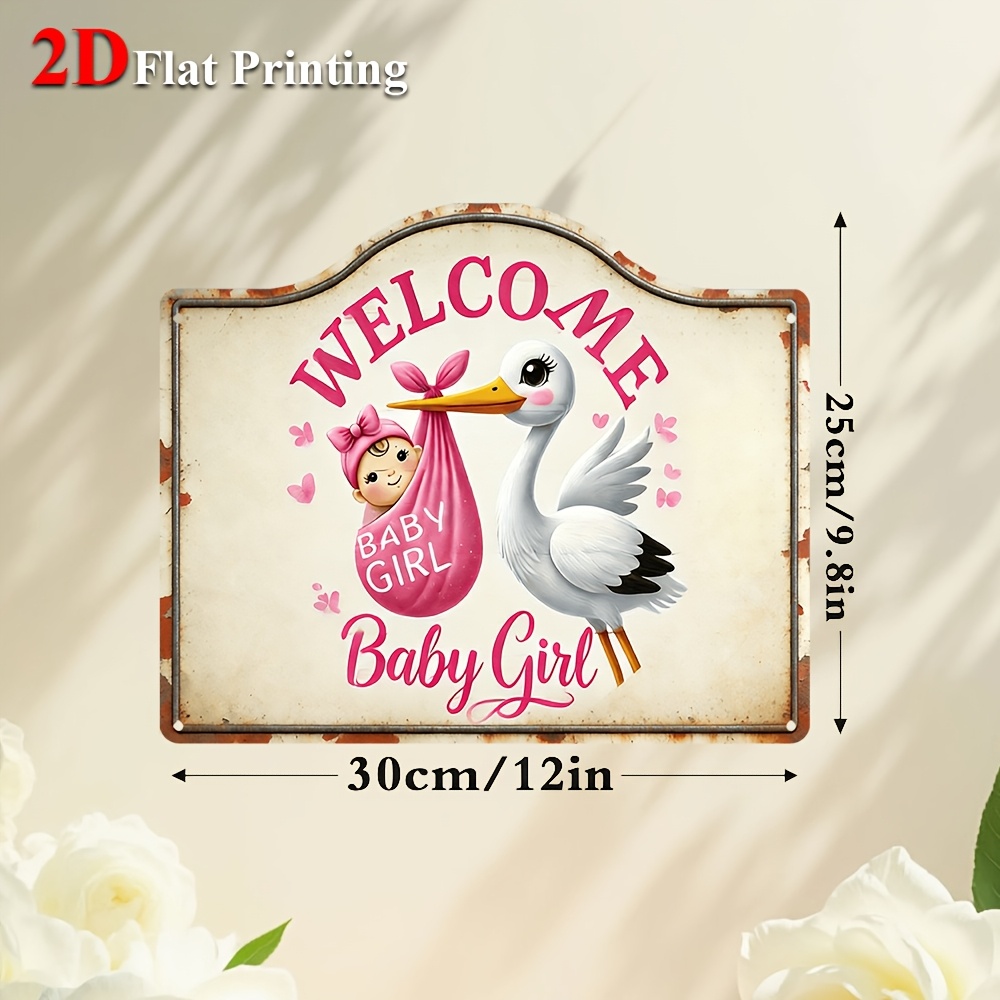 1pc 2D Flat Sign Artwork Depic - Baby Nursery Pink 评论和价格