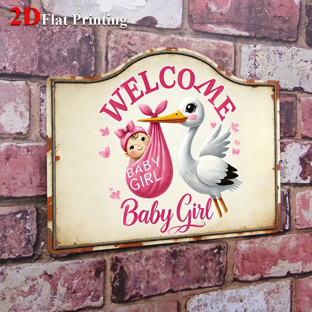 1pc 2D Flat Sign Artwork Depic - Baby Nursery Pink 评论和价格