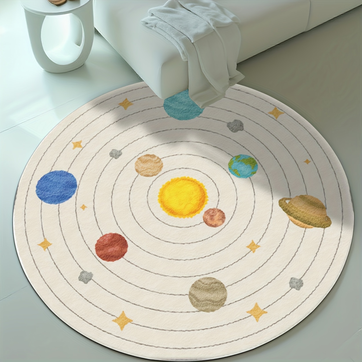 Cute Round Solar System Planet - Baby Nursery Cushion 评论和价格