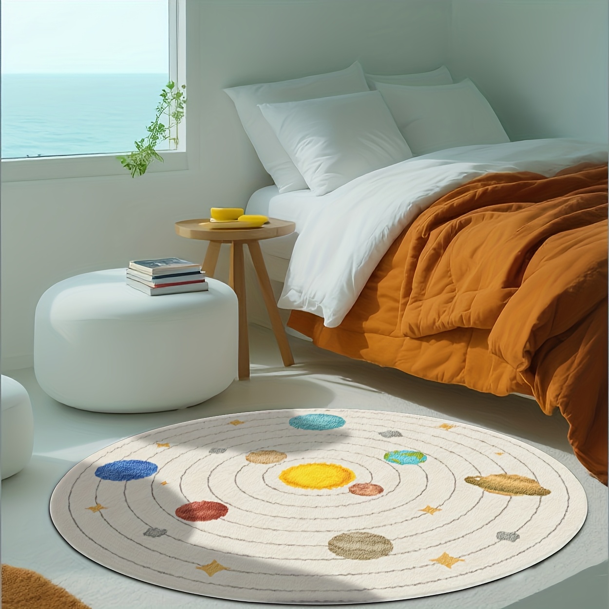 Cute Round Solar System Planet - Baby Nursery Cushion 评论和价格