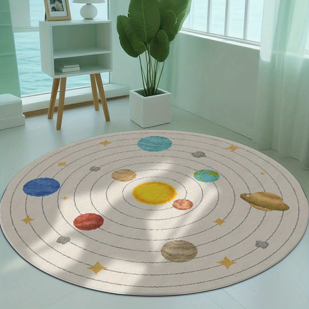 Cute Round Solar System Planet - Baby Nursery Cushion 评论和价格