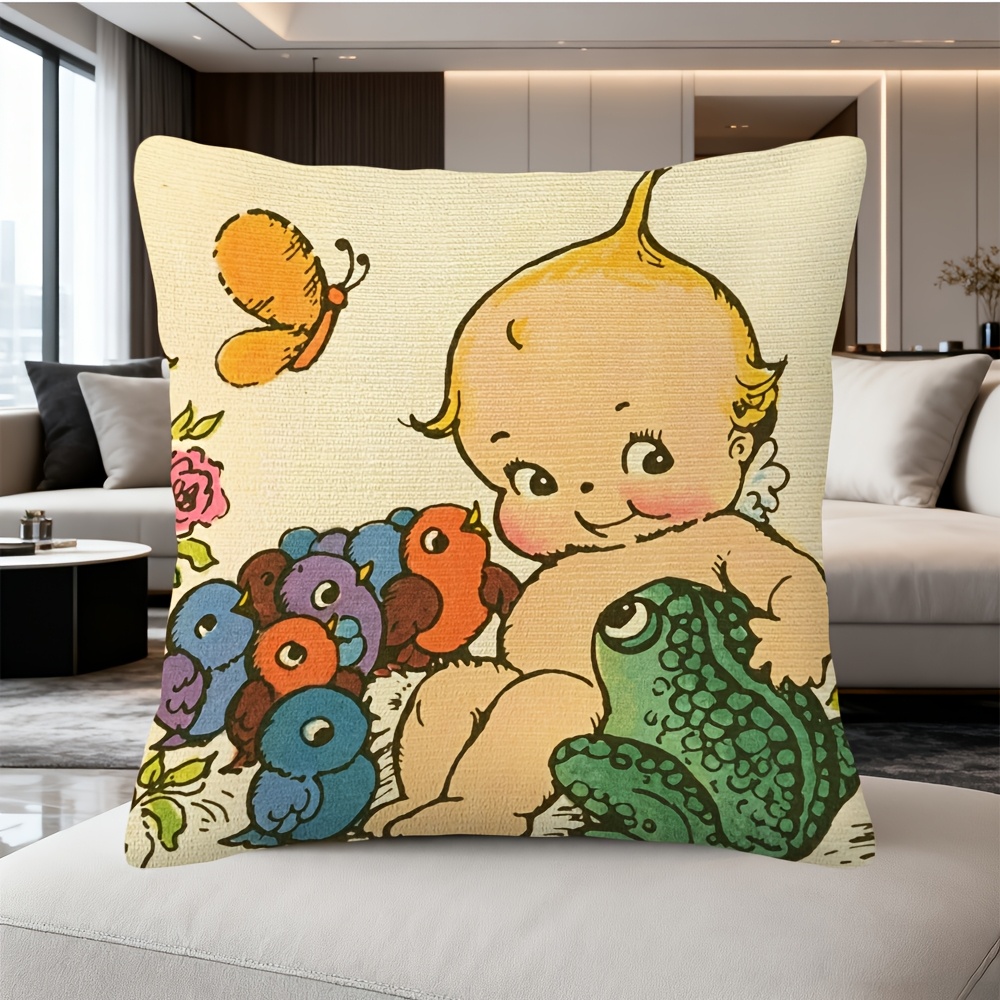 Cute Baby Frog Nursery Decor P - Baby Nursery Cushion 评论和价格