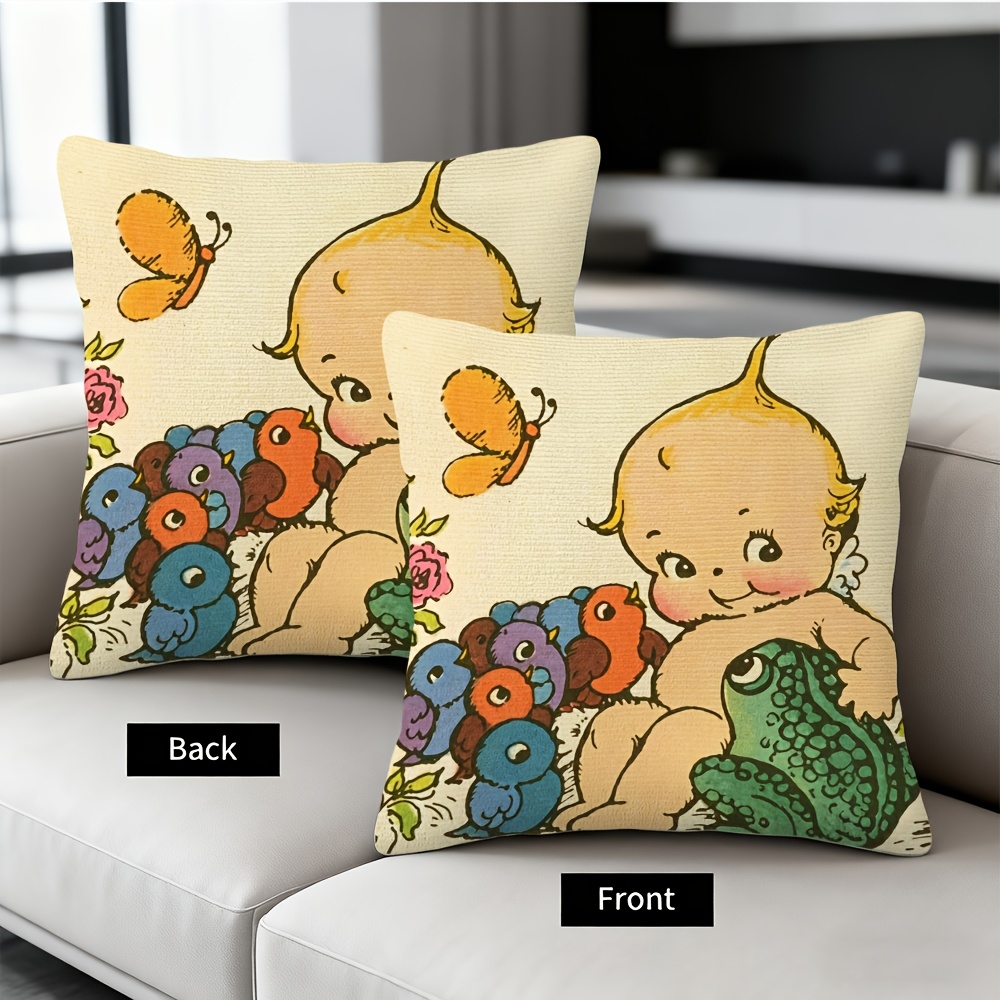 Cute Baby Frog Nursery Decor P - Baby Nursery Cushion 评论和价格