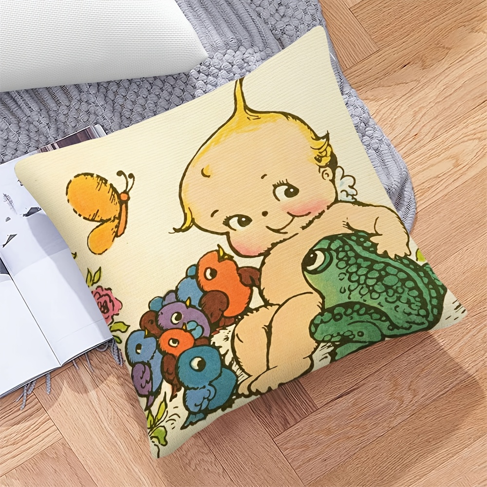 Cute Baby Frog Nursery Decor P - Baby Nursery Cushion 评论和价格