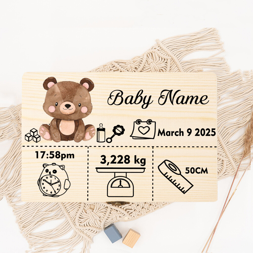 Cute Forest Animal Storage Box - Baby Keepsake Box 评论和价格