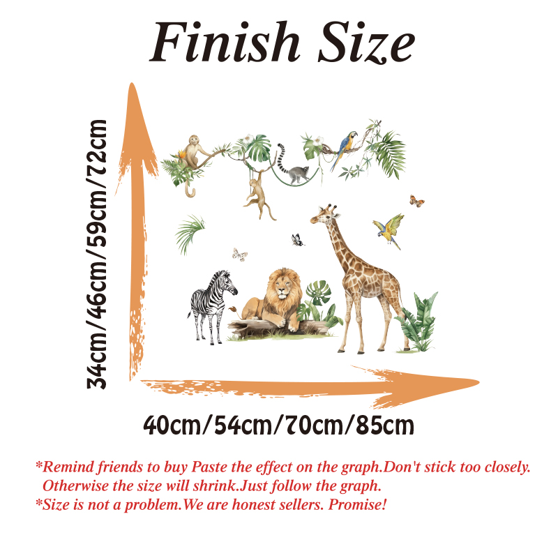 Large Jungle Animal Tropical L - Baby Nursery Tree 评论和价格