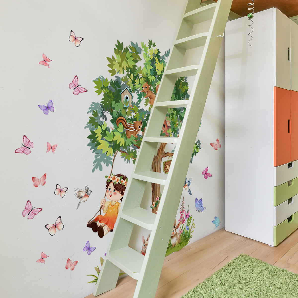 Baby Girl Swinging Swinging Un - Baby Nursery Tree 评论和价格