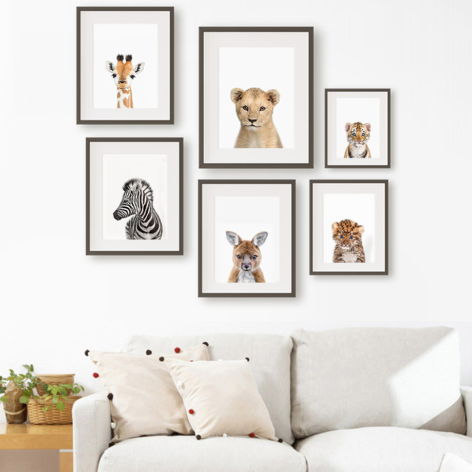 1pc frameless Canvas Painting  - Baby Zoo Nursery 评论和价格