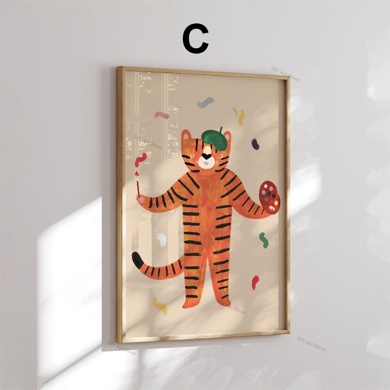 Funny Cartoon Animal Nursery W - Baby Nursery Wall Art 评论和价格