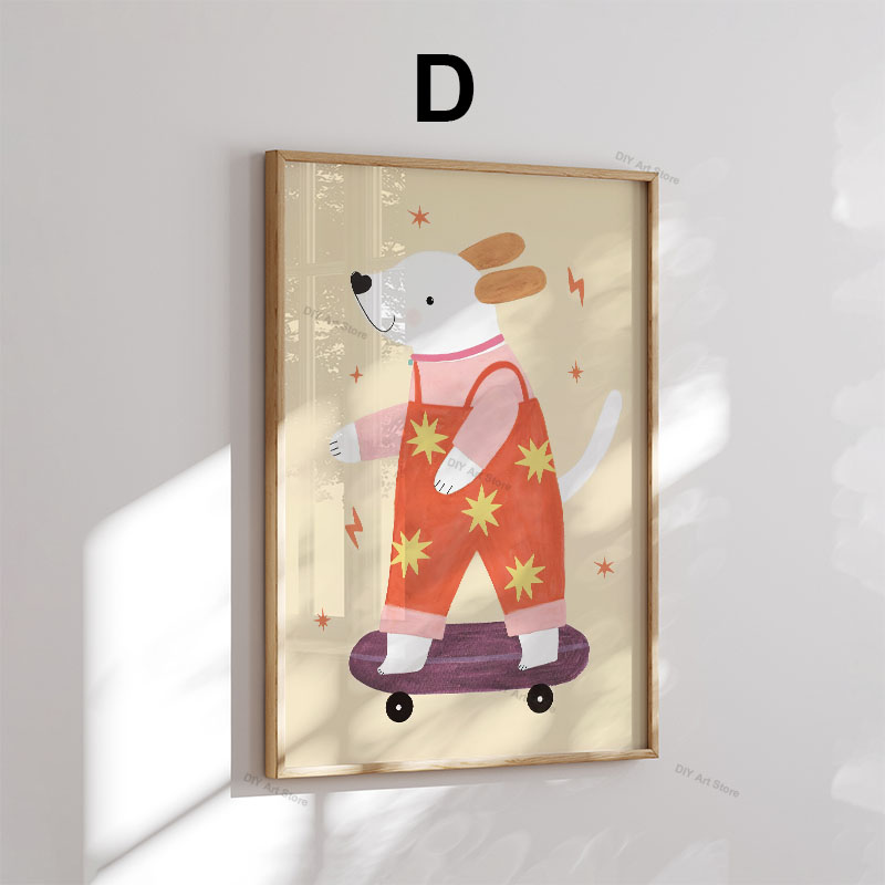 Funny Cartoon Animal Nursery W - Baby Nursery Wall Art 评论和价格