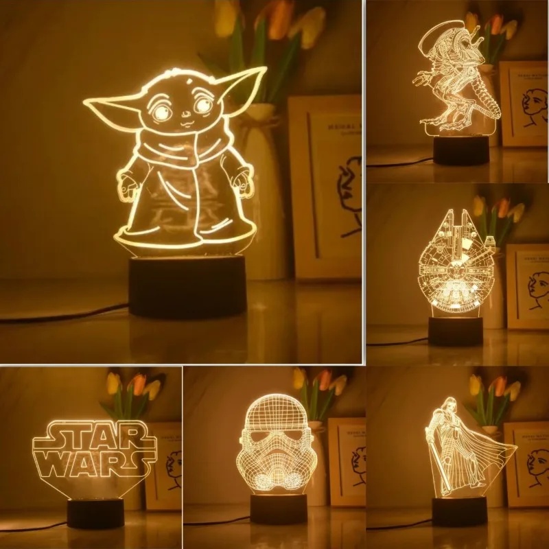 Cartoon 3D Anime Lamp Yoda Bab - Baby Yoda Nursery 评论和价格