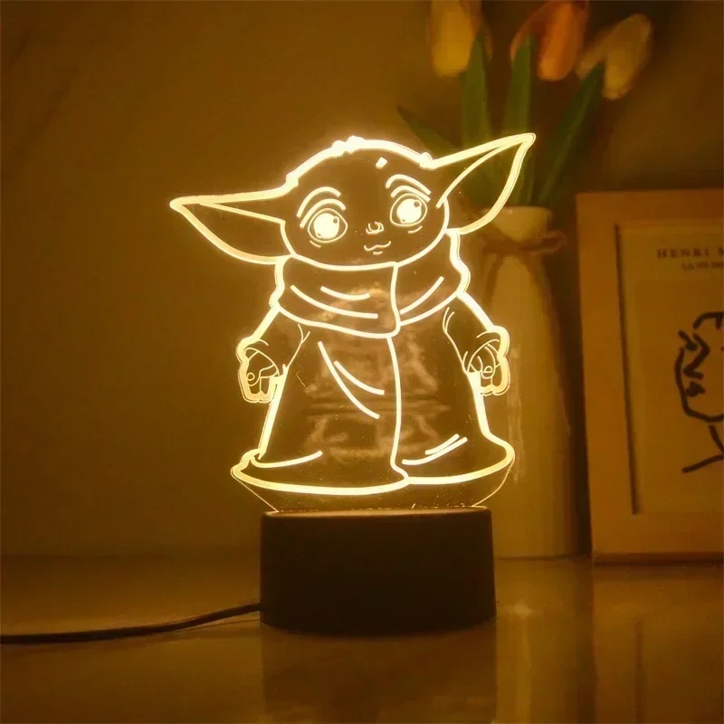 Cartoon 3D Anime Lamp Yoda Bab - Baby Yoda Nursery 评论和价格
