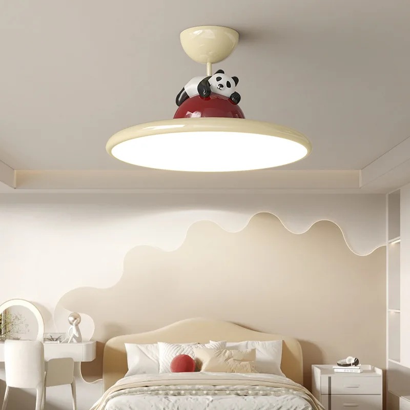 Cartoon Cream Style Panda LED  - Baby Nursery Ceiling Light 评论和价格