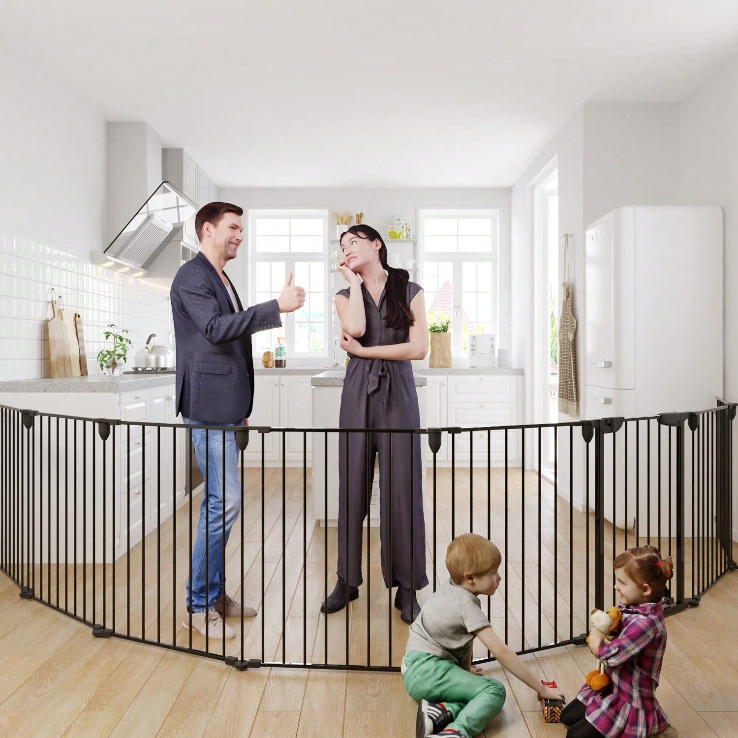 Extra Wide Black Baby Gate Wit - Baby Gate Extra Wide 评论和价格