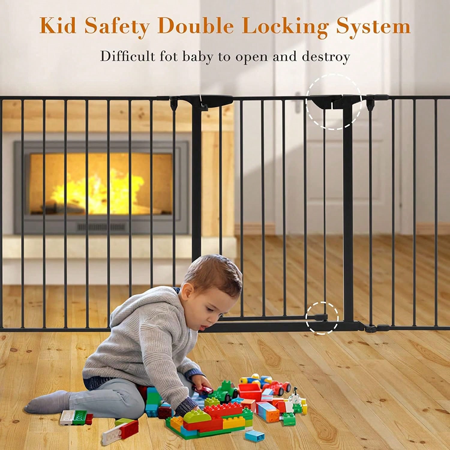 Extra Wide Black Baby Gate Wit - Baby Gate Extra Wide 评论和价格