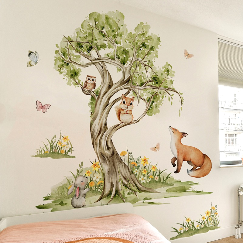 Watercolor Forest Large Tree A - Baby Nursery Tree 评论和价格