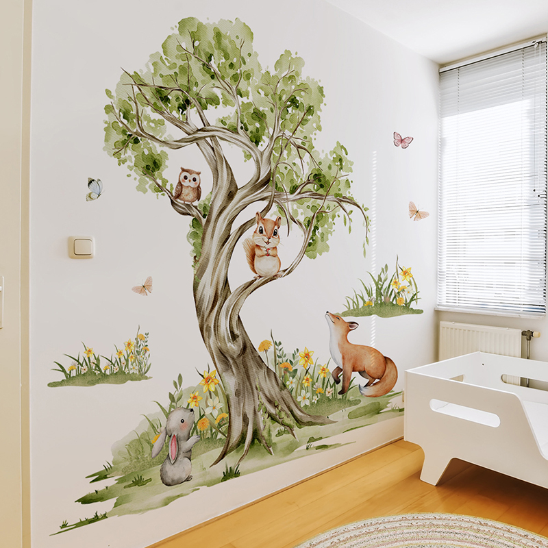 Watercolor Forest Large Tree A - Baby Nursery Tree 评论和价格