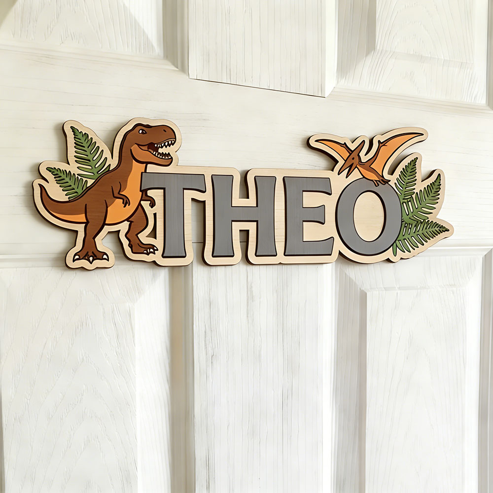 Personalized Dinosaur Name Sig - Baby Nursery Kids 评论和价格