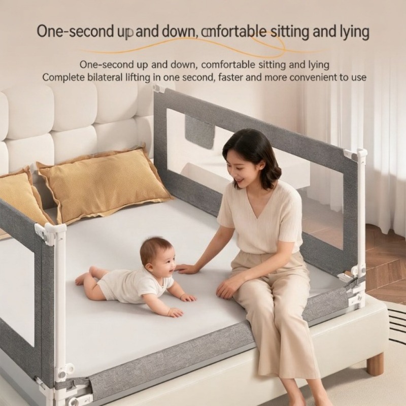180cm Adjustable Crib Guardrai - Bed Rail Toddler 评论和价格