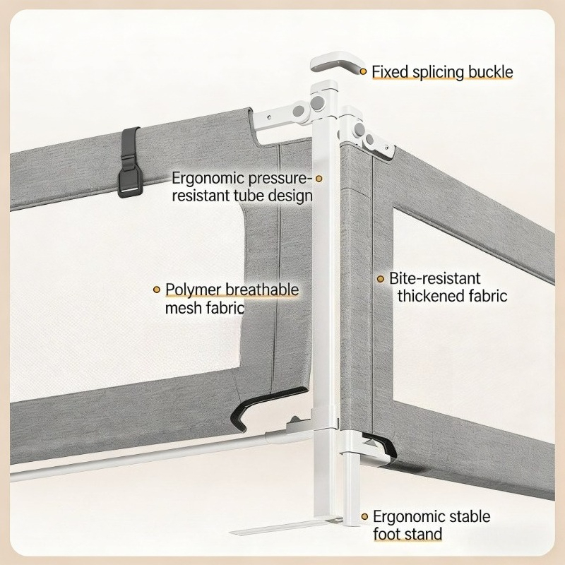 180cm Adjustable Crib Guardrai - Bed Rail Toddler 评论和价格