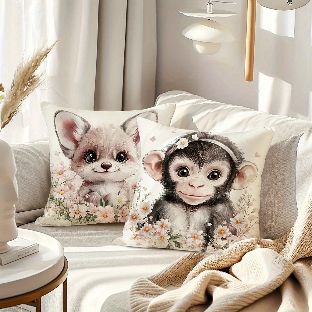 Cute Baby Farm Animal Throw Pi - Baby Nursery Cushion 评论和价格