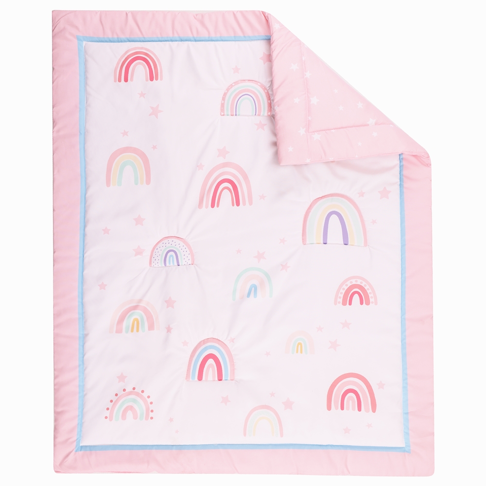 3Pcs Rainbow Baby Infant Crib  - Baby Nursery Bedding Sets 评论和价格