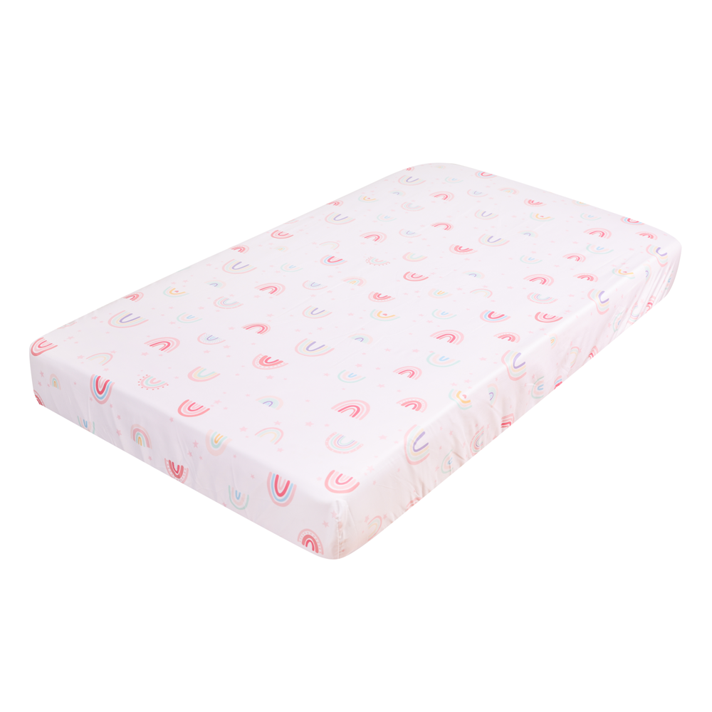 3Pcs Rainbow Baby Infant Crib  - Baby Nursery Bedding Sets 评论和价格