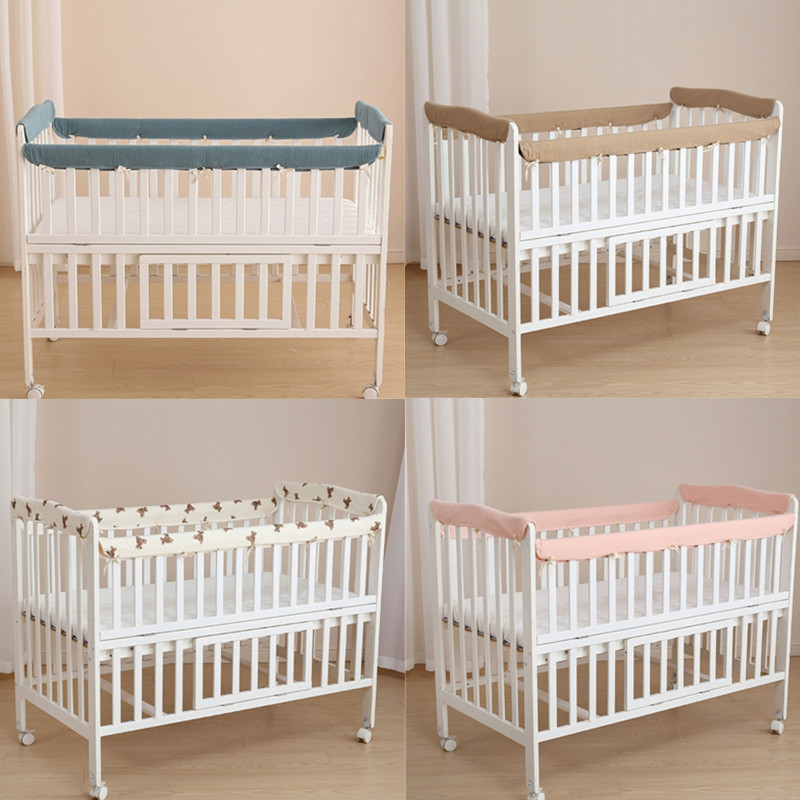 4 PCs Cotton Baby Bed Bumpers  - Bed Rail Toddler 评论和价格