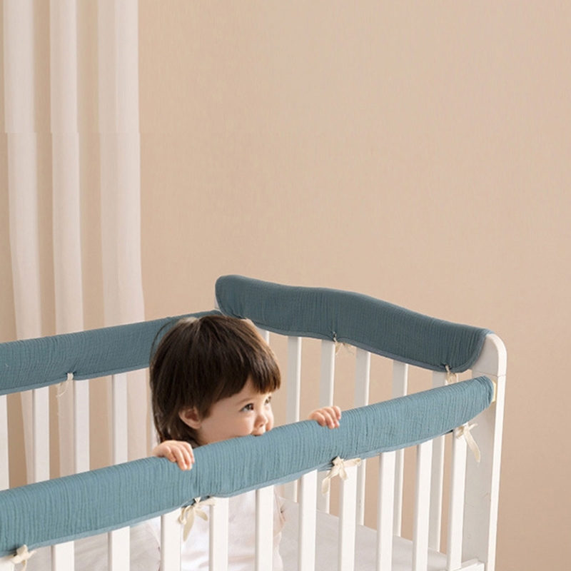 4 PCs Cotton Baby Bed Bumpers  - Bed Rail Toddler 评论和价格