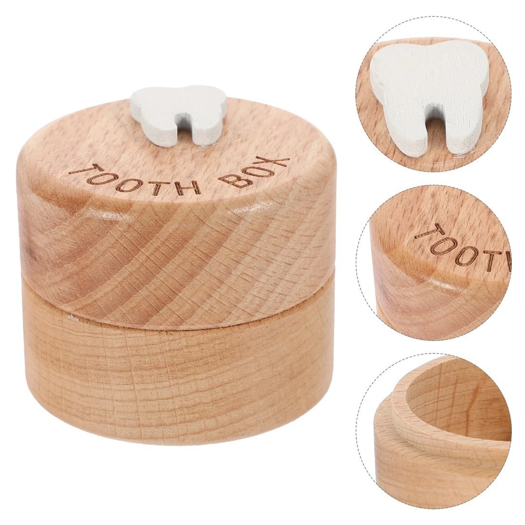 1pcs Wooden Baby Tooth Keepsak - Baby Keepsake Box 评论和价格