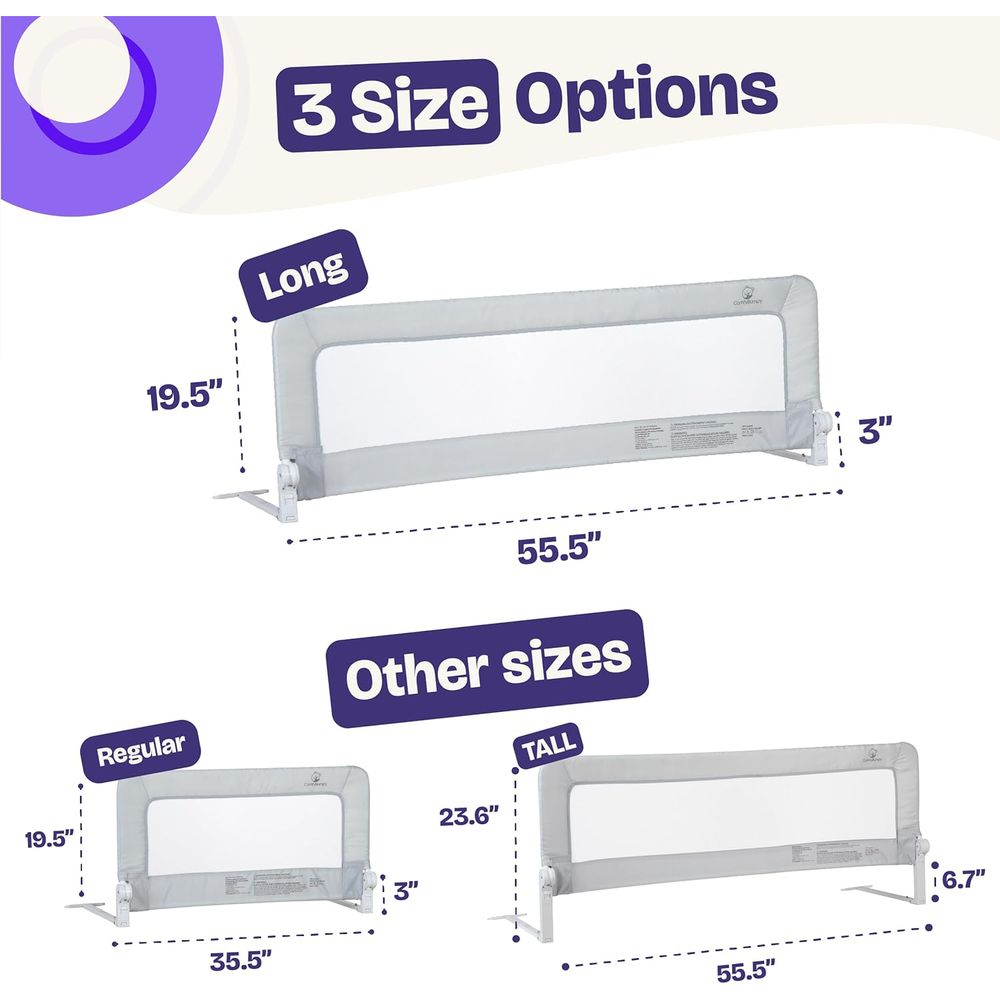1-Pack Bed Rail Toddlers 55.5  - Bed Rail Toddler 评论和价格