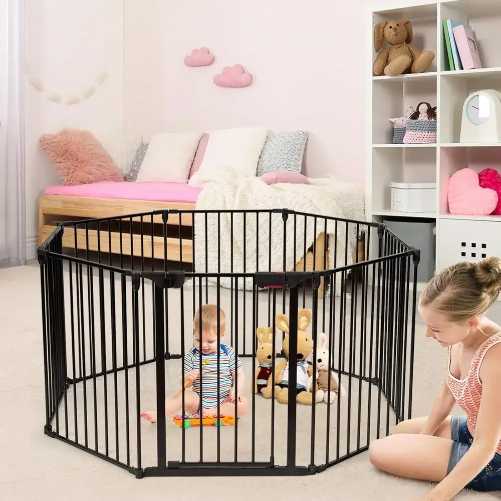 8-Panel Adjustable Extra Wide  - Baby Gate Extra Wide 评论和价格