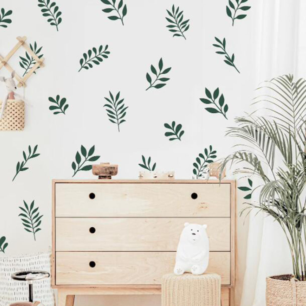 41Pcs Botanical Leaf Wall Stic - Baby Nursery Tree 评论和价格