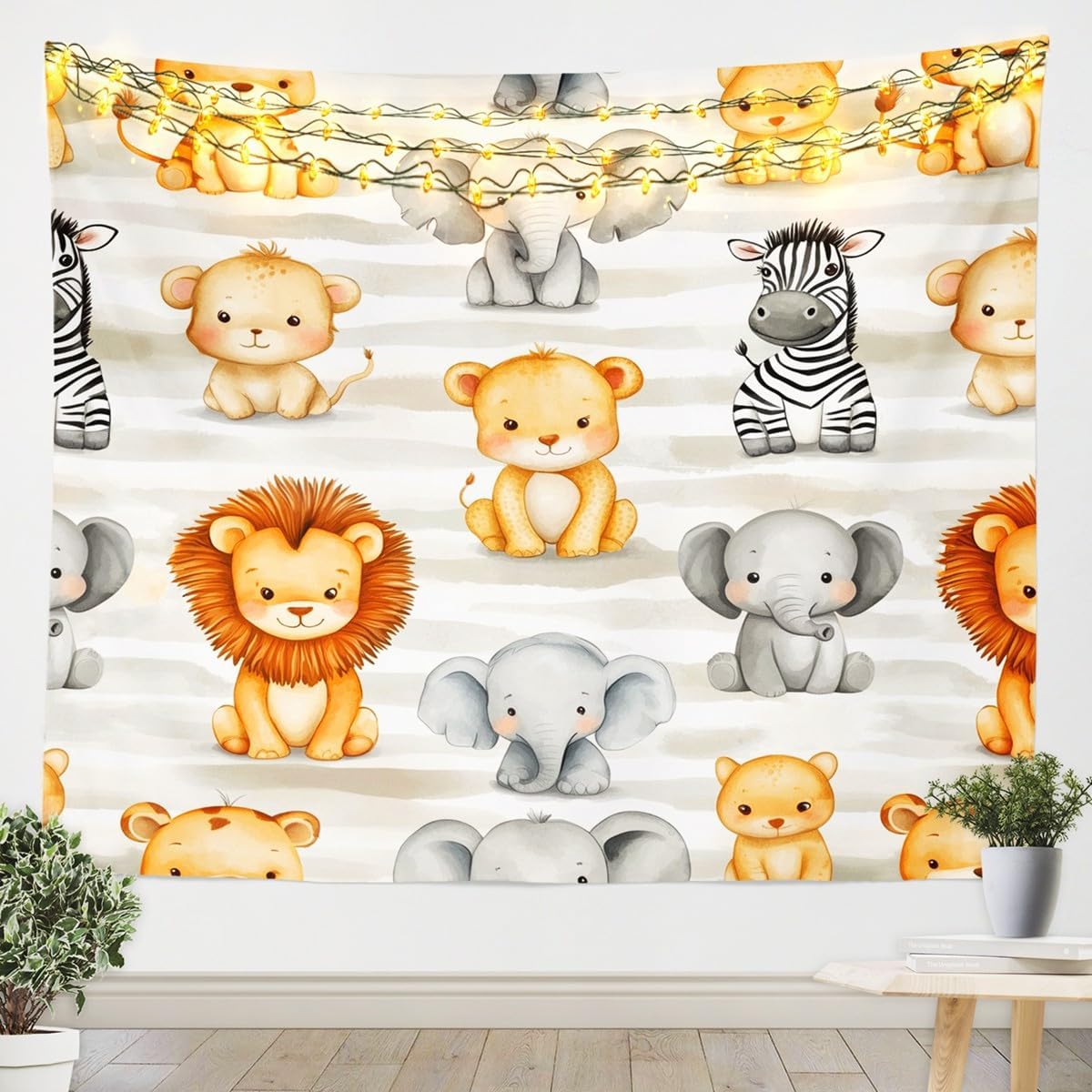 Cute Safari Jungle Animals Tap - Baby Zoo Nursery 评论和价格