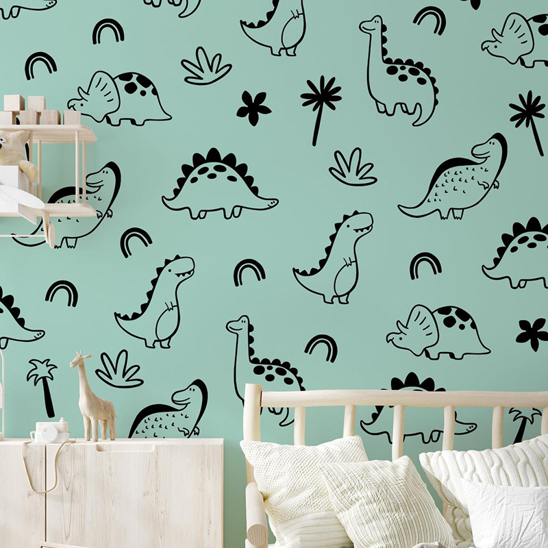 Geometric Dinosaur Tree Rainbo - Baby Nursery Tree 评论和价格